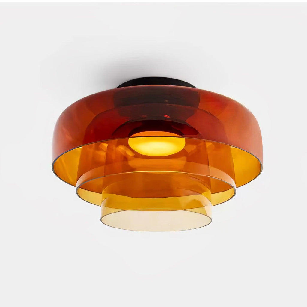 Minimalist Ceiling Light Integrated LED Smoked Glass  24