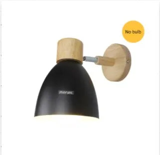 Adjustable Wall Sconce with Wood Detailing and Rotating Head