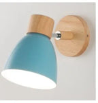 Adjustable Wall Sconce with Wood Detailing and Rotating Head