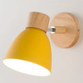 Adjustable Wall Sconce with Wood Detailing and Rotating Head