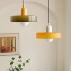 Colorful Bauhaus Pendant Light with Timeless Glass Design