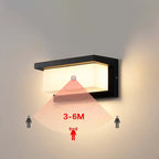 Outdoor Motion Sensor Wall Light – Black LED, Weatherproof for Garden, Porch or Pathway