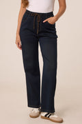 Women's Jeans with Stitched Back Pockets, Indigo Denim