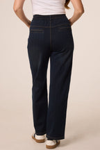 Women's Jeans with Stitched Back Pockets, Indigo Denim