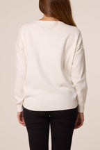 Women's Christmas Jumper with Sequin Bauble Detail
