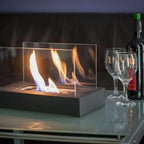 FLAMEGLOW – Portable Bioethanol Tabletop Fireplace for a Stylish Flame Ambience