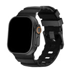 Silicone Watch Strap for Apple Watch with Titanium Buckle