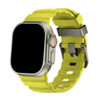 Silicone Watch Strap for Apple Watch with Titanium Buckle