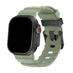 Silicone Watch Strap for Apple Watch with Titanium Buckle