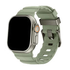 Silicone Watch Strap for Apple Watch with Titanium Buckle
