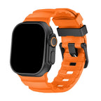 Silicone Watch Strap for Apple Watch with Titanium Buckle