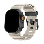 Silicone Watch Strap for Apple Watch with Titanium Buckle