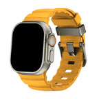 Silicone Watch Strap for Apple Watch with Titanium Buckle