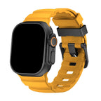 Silicone Watch Strap for Apple Watch with Titanium Buckle