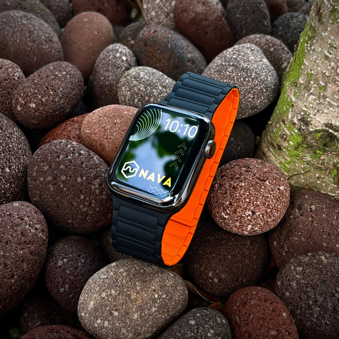 Magnetic Silicone Watch Strap for Apple Watch - Adjustable Loop Band