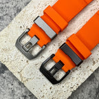 Silicone Watch Strap for Apple Watch with Titanium Buckle