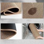 Non-Slip Washable Kitchen Runner Rug - Faux Sisal Mat with Natural Rubber Backing 3