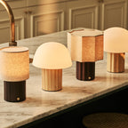 Sana Dark Brown Rechargeable Table Lamp | Modular Lampshade, 3 Light Modes & Dimmable