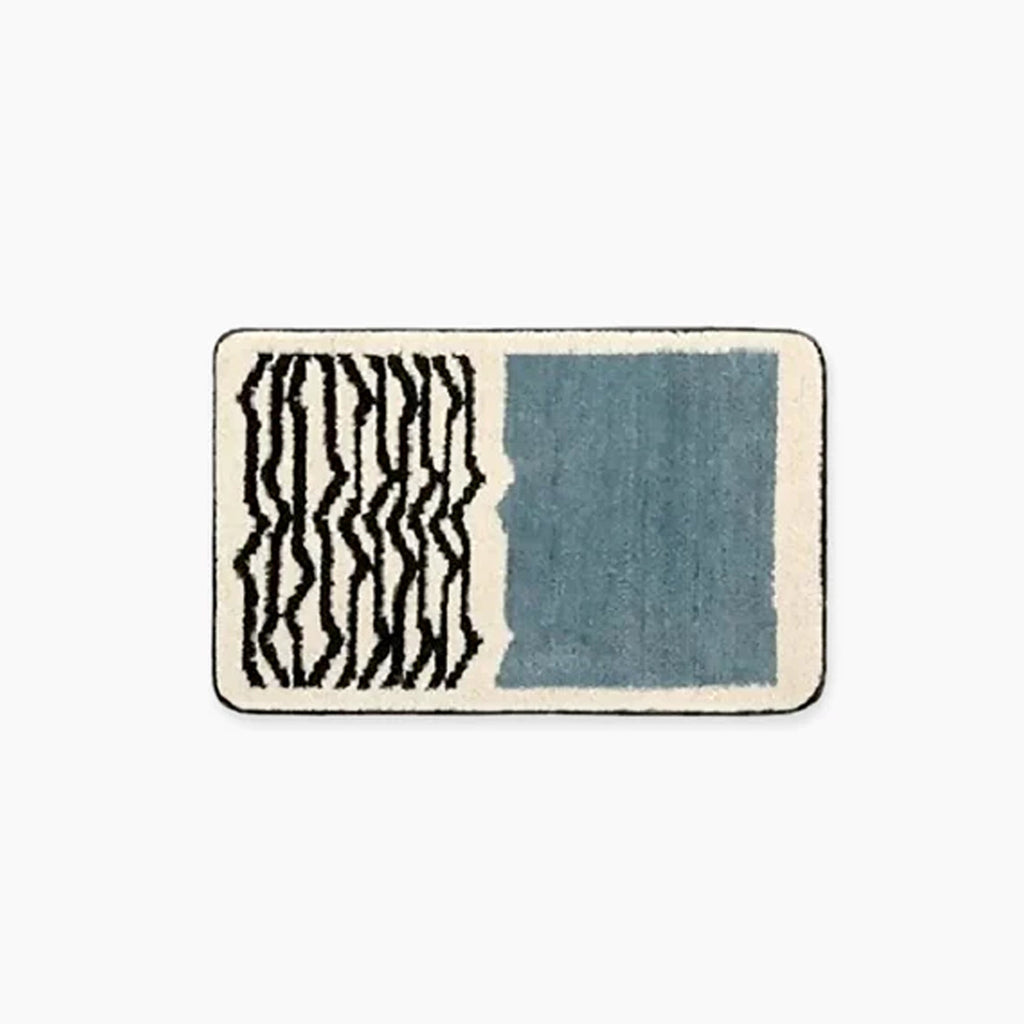 NordicFlow – Luxury Handmade Bath Mat with Abstract Design for Stylish Bathrooms