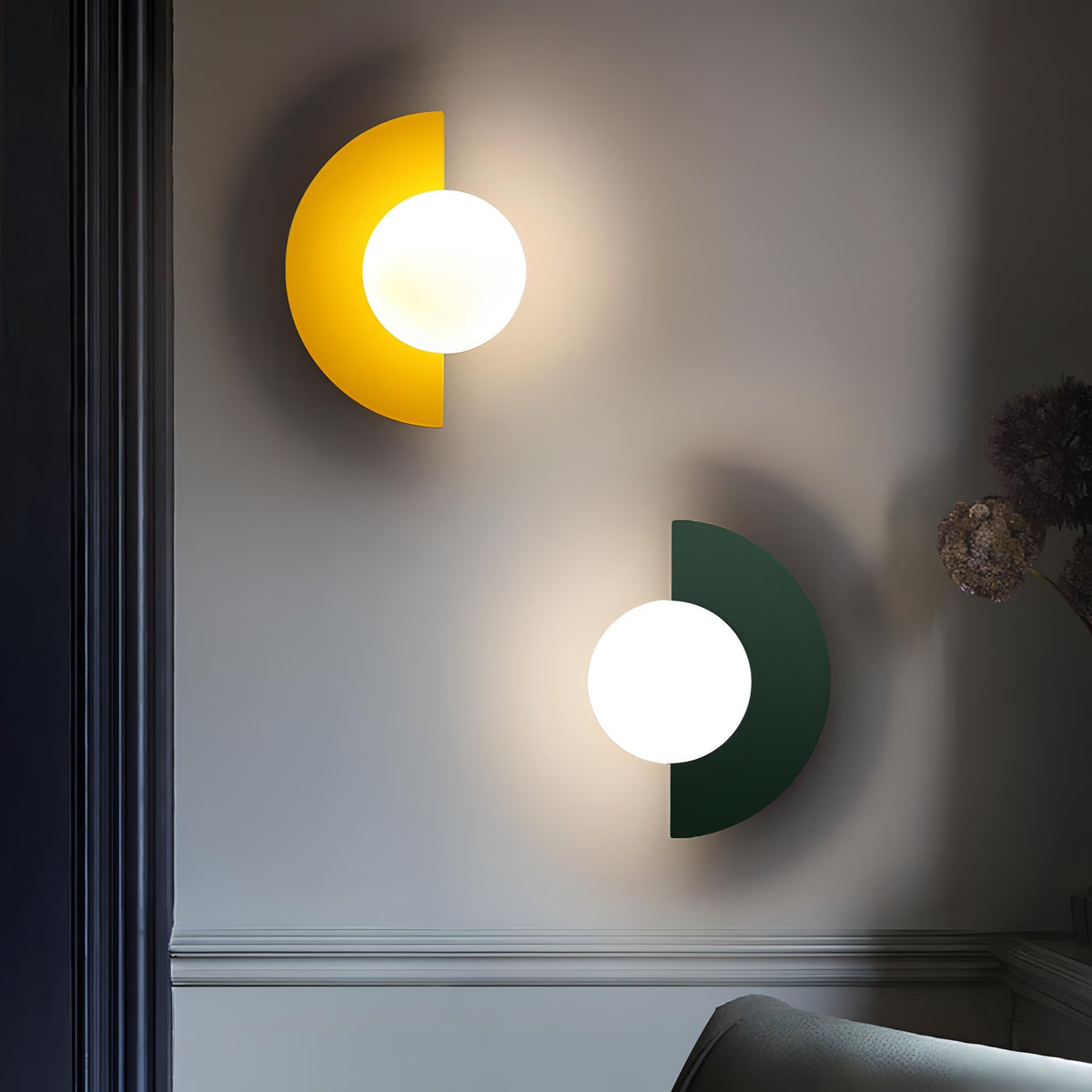Nordic Semi-Round Wall Lamp – Contemporary LED Wall Sconce Lighting for Hallway and Living Space 4