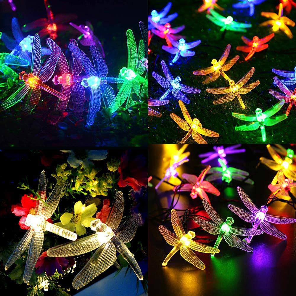 Colorful Solar String Lights – 20 to 200 LEDs, IP44 Waterproof