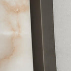 Wall Light for Living Room, Vertical Cylindrical Marble-Effect Design