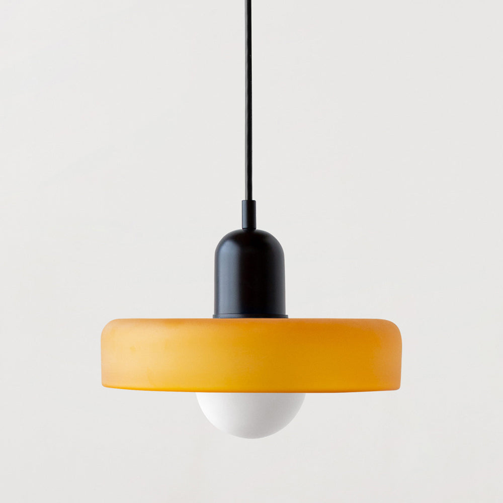 Colorful Bauhaus Pendant Light with Timeless Glass Design