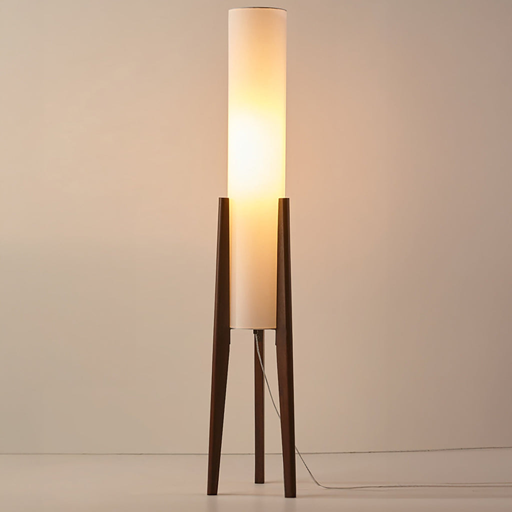 Lunara | Japandi Solid Wood Floor Lamp with LED Light