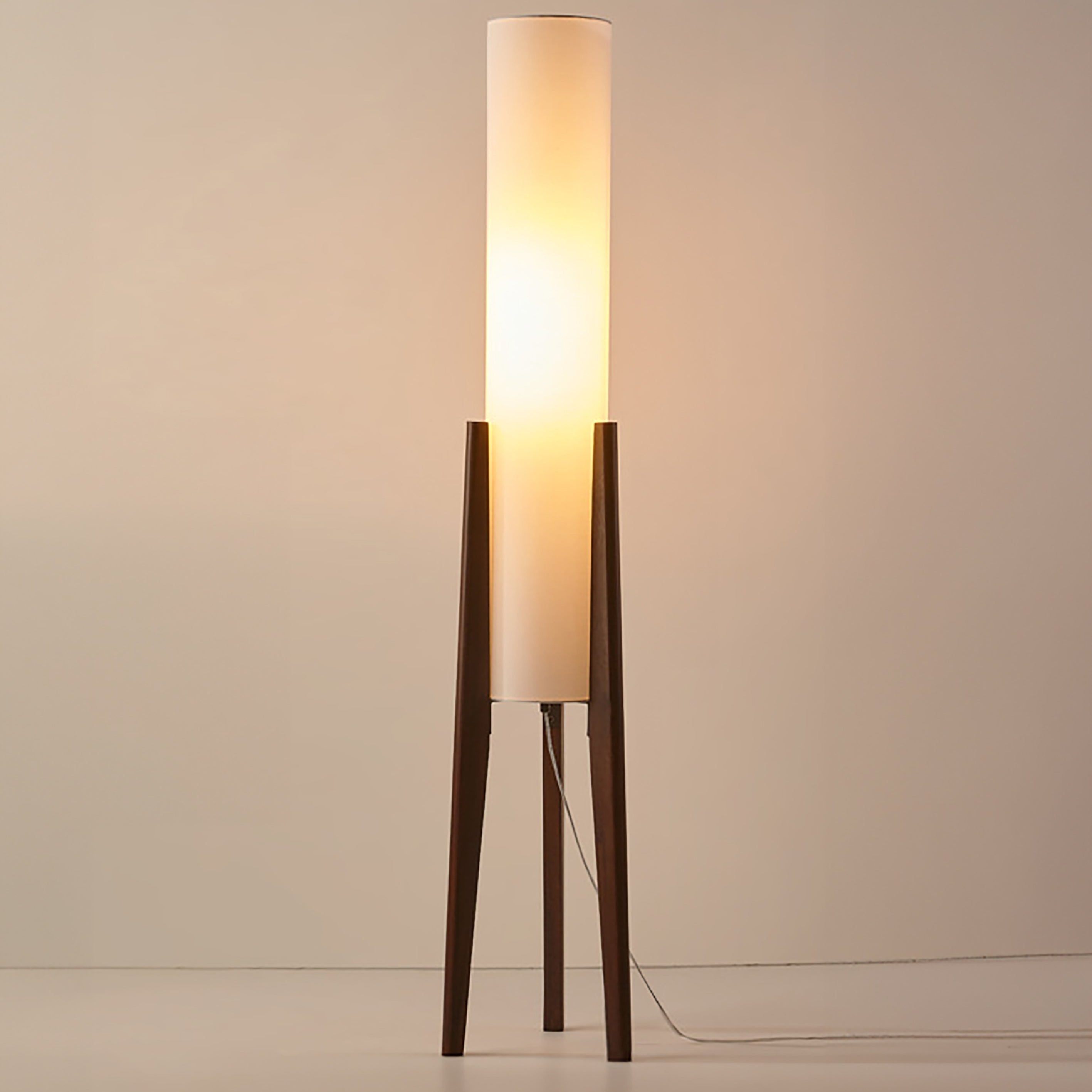 Lunara | Japandi Solid Wood Floor Lamp with LED Light