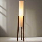 Lunara | Japandi Solid Wood Floor Lamp with LED Light