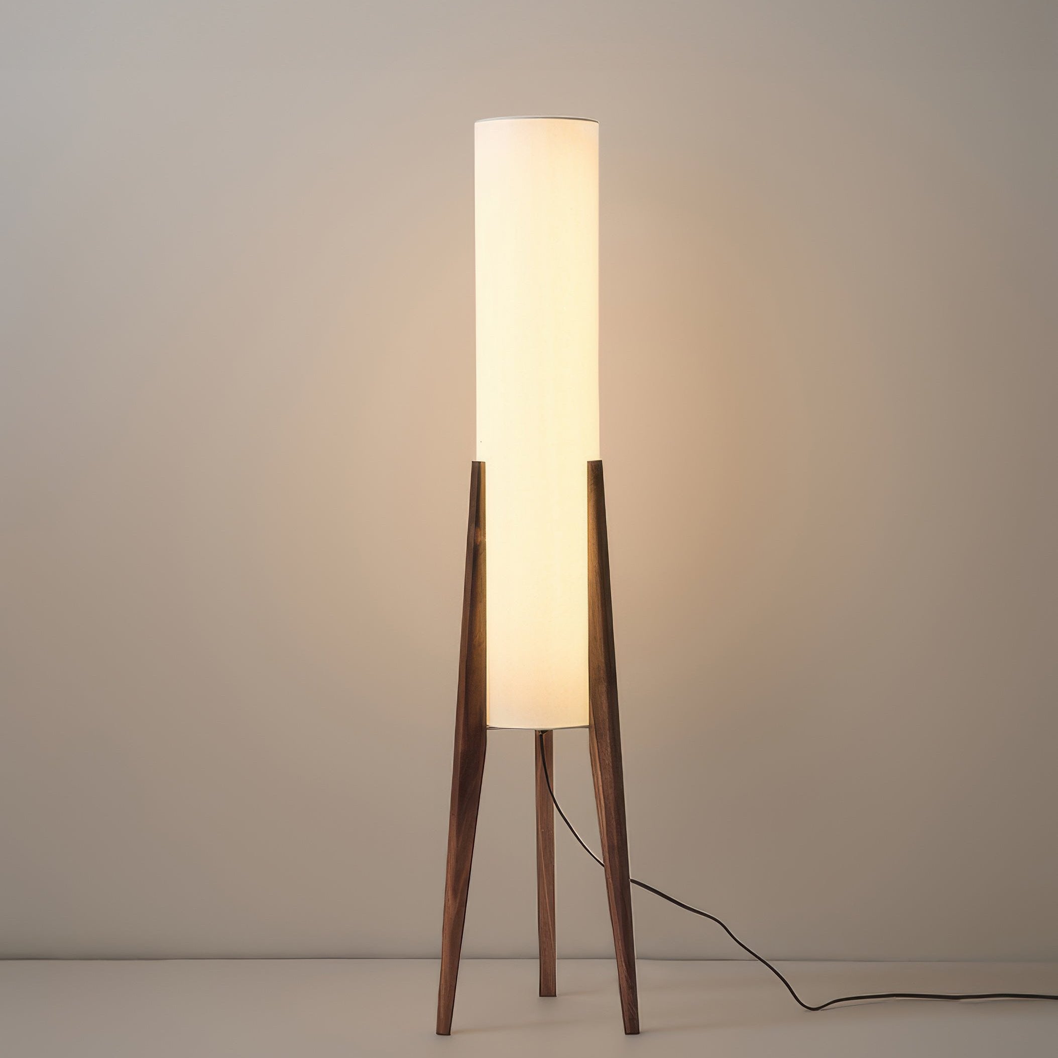 Lunara | Japandi Solid Wood Floor Lamp with LED Light