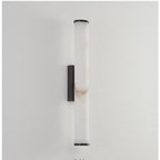 Wall Light for Living Room, Vertical Cylindrical Marble-Effect Design