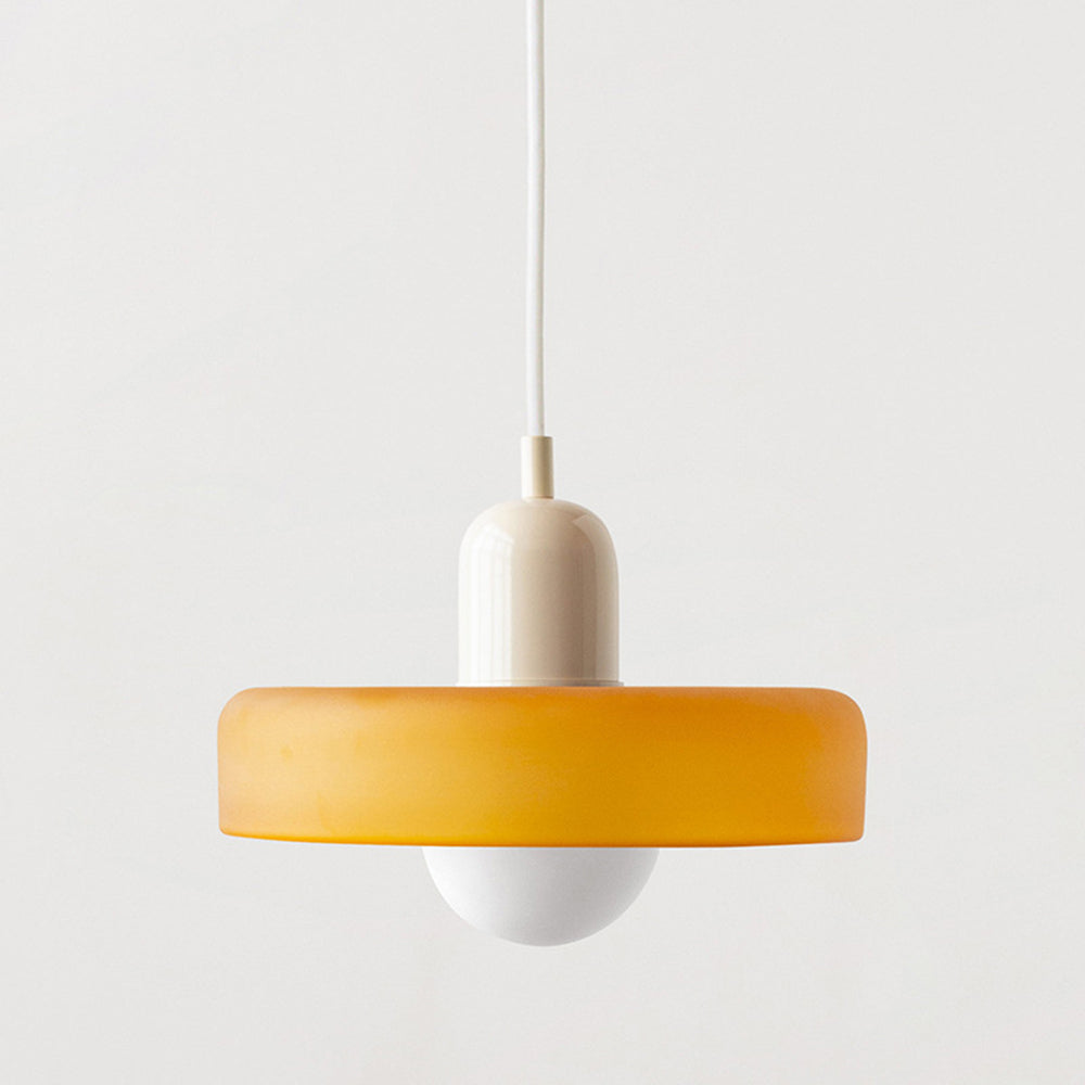 Colorful Bauhaus Pendant Light with Timeless Glass Design