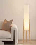 Lunara | Japandi Solid Wood Floor Lamp with LED Light