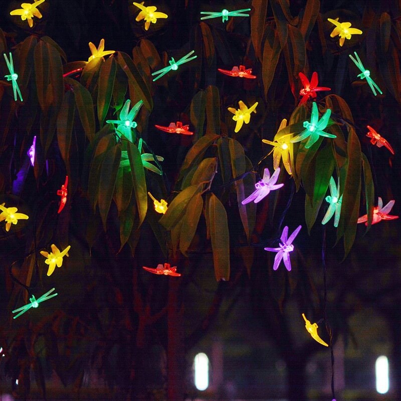 Colorful Solar String Lights – 20 to 200 LEDs, IP44 Waterproof
