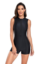 Women's Neoprene Swimsuit with Front Zip and Short Legs