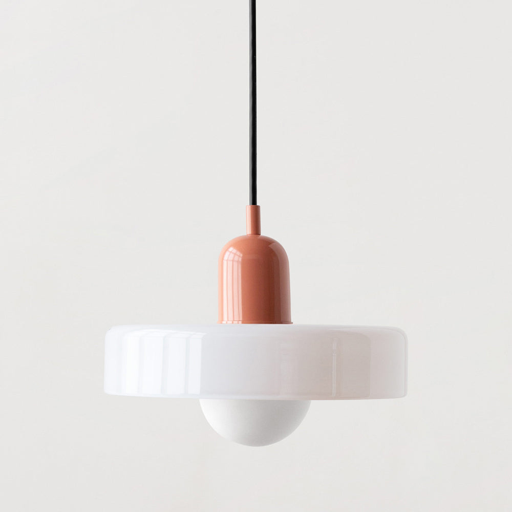 Colorful Bauhaus Pendant Light with Timeless Glass Design