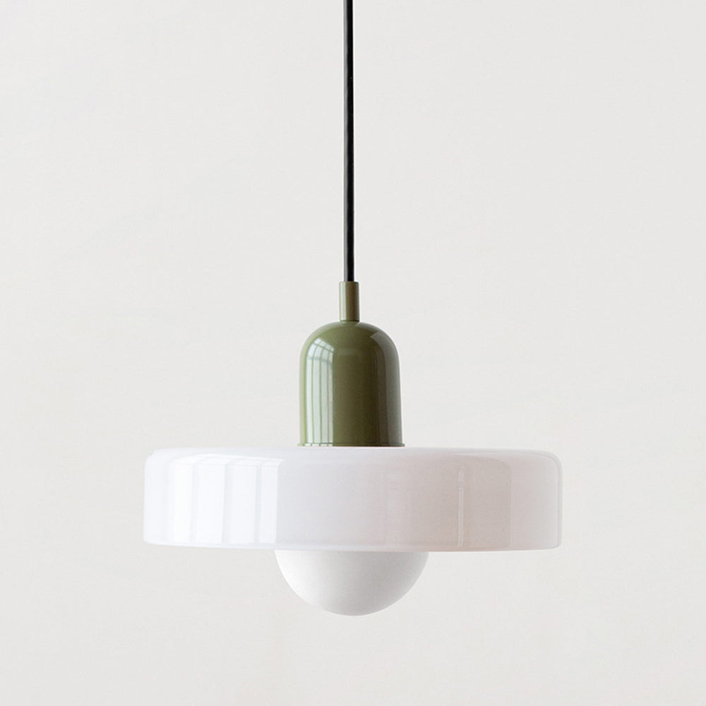 Colorful Bauhaus Pendant Light with Timeless Glass Design