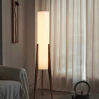 Lunara | Japandi Solid Wood Floor Lamp with LED Light