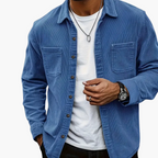Men's Corduroy Jacket with Chest Pockets - Smart Casual Autumn Coat