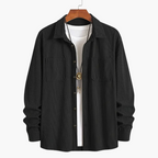Men's Corduroy Jacket with Chest Pockets - Smart Casual Autumn Coat