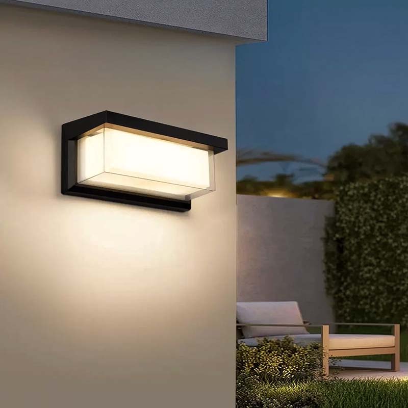 Outdoor Motion Sensor Wall Light – Black LED, Weatherproof for Garden, Porch or Pathway
