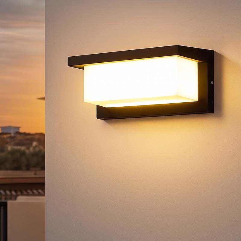 Outdoor Motion Sensor Wall Light – Black LED, Weatherproof for Garden, Porch or Pathway