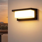 Outdoor Motion Sensor Wall Light – Black LED, Weatherproof for Garden, Porch or Pathway