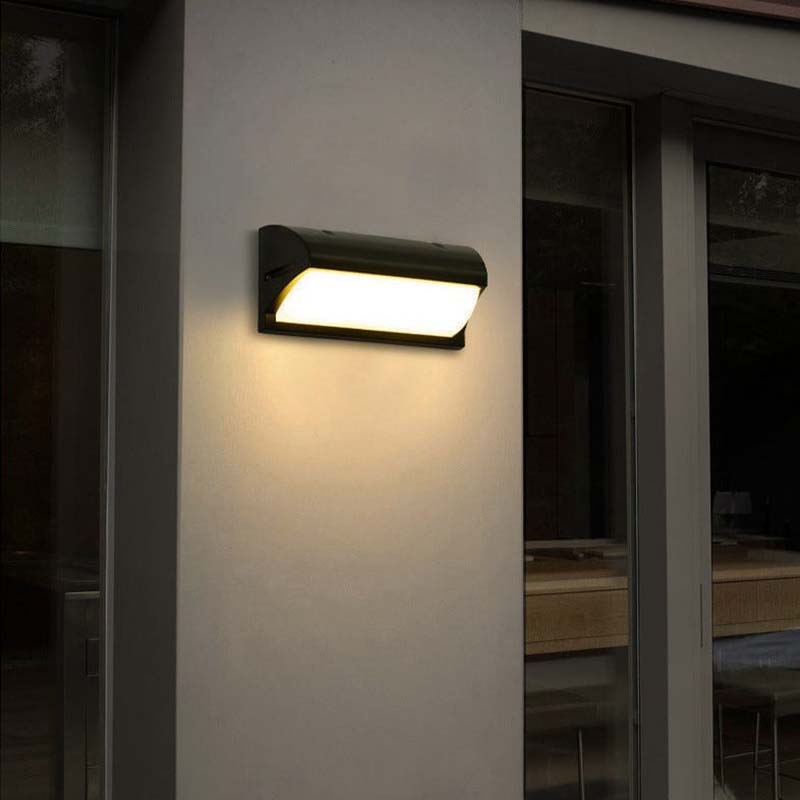 Outdoor Motion Sensor Wall Light – Black LED, Weatherproof for Garden, Porch or Pathway