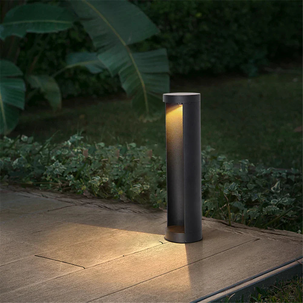 Elowen - Modern Weather-Resistant Black LED Outdoor Lamp IP65