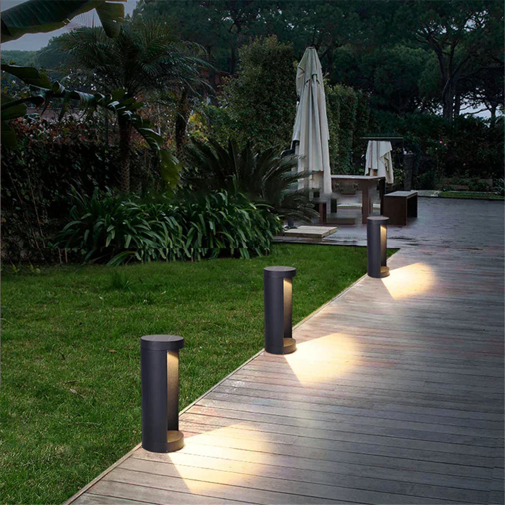 Elowen - Modern Weather-Resistant Black LED Outdoor Lamp IP65