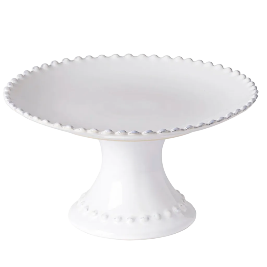 Pearl Collection 'White Footed Plate Small' by Costa Nova of Portugal