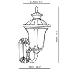 Verenia - Waterproof Retro Outdoor Wall Lamp with Frosted Glass