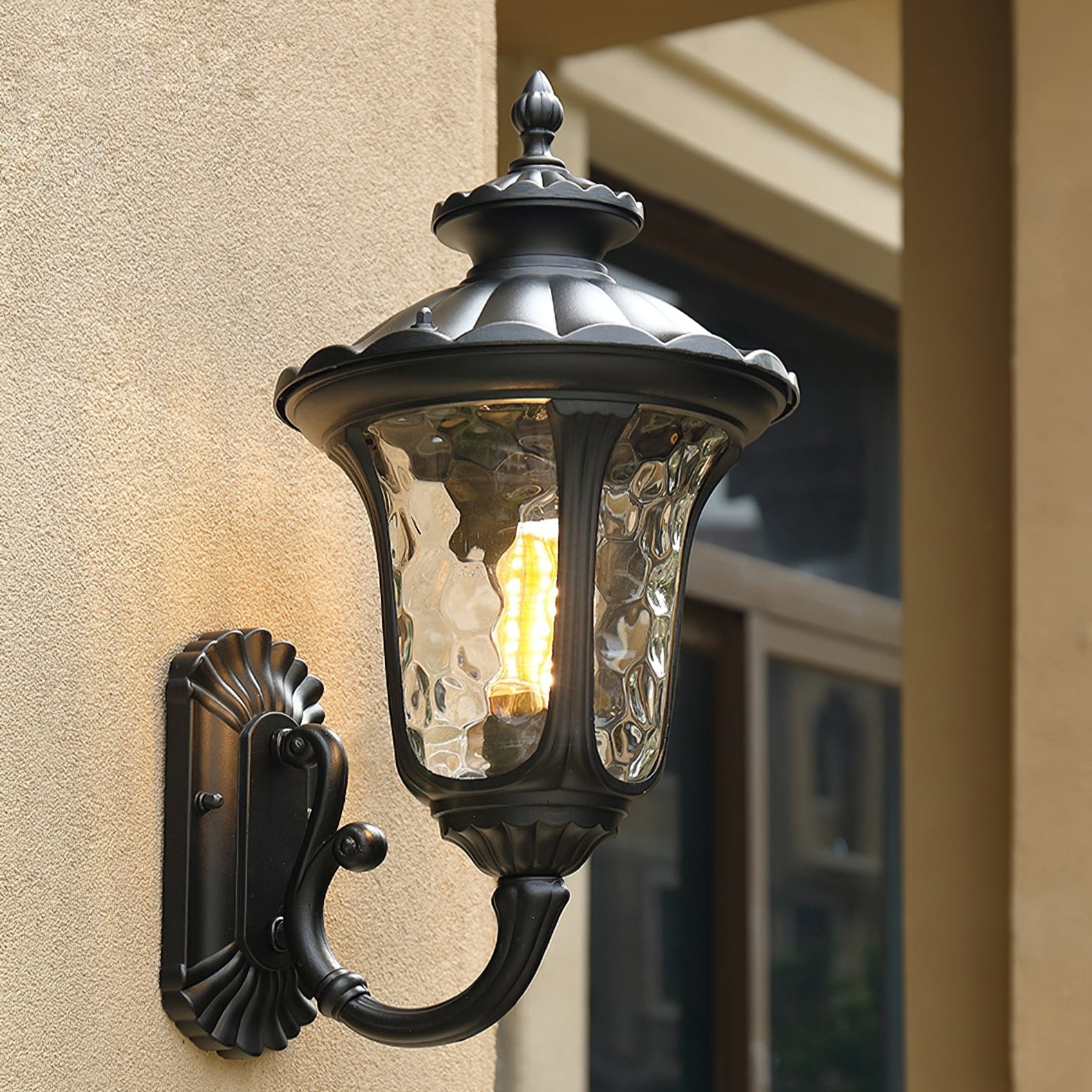 Verenia - Waterproof Retro Outdoor Wall Lamp with Frosted Glass